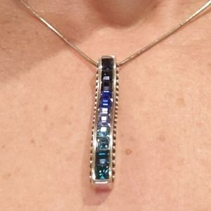 BRIGHTON Ombre Blue Crystal necklace